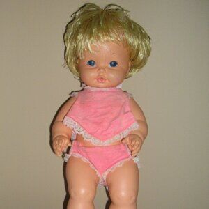 Mattel Vintage Baby Tender Love rubber doll 1970.